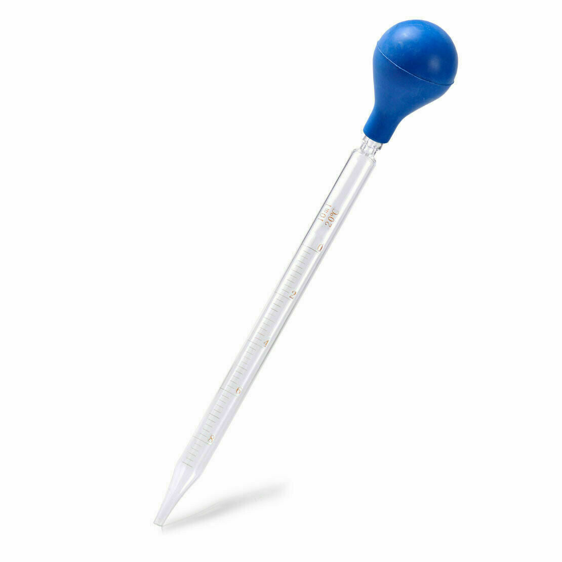 10ml Scale Line Reusable Laboratory Lab Glass Pipettes Dropper With Rubber Head