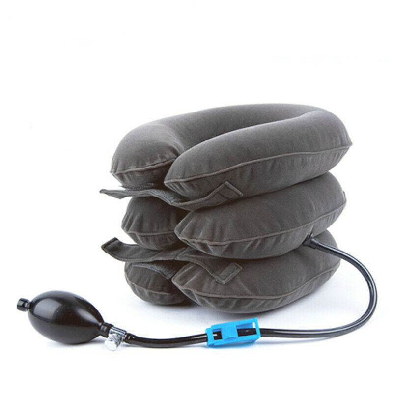 Car Office Inflatable Travel Cervical Air Neck Pillow Head Rest Shoulder Support