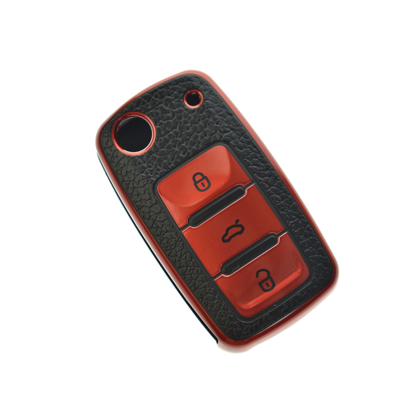 Flip Key Fob Cover Case For VW Golf 6 Polo Jetta Tiguan Scirocco Leather Texture