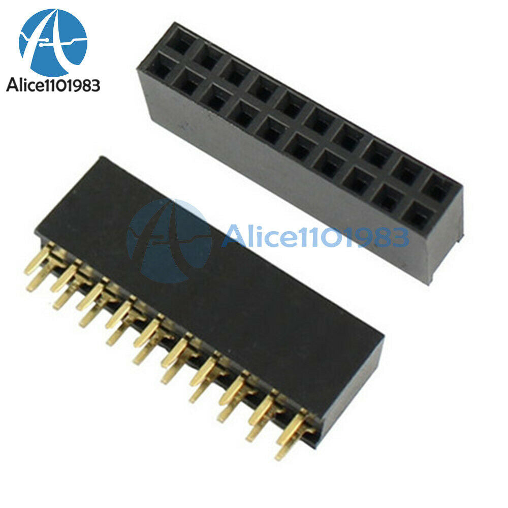 10PCS 2x10 20Pin 2.54mm Double Row Female Straight Header Pitch Socket Pin Strip