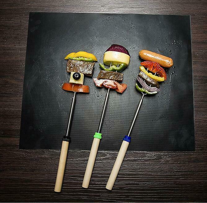 2pcs Non-stick Grill Pad Baking Pad Reusable For Party Grill Mat Tools 40*33cm