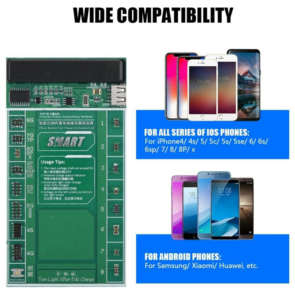 Universal Activation Charge Board Battery Test Charger Phone Battery Repair Kits