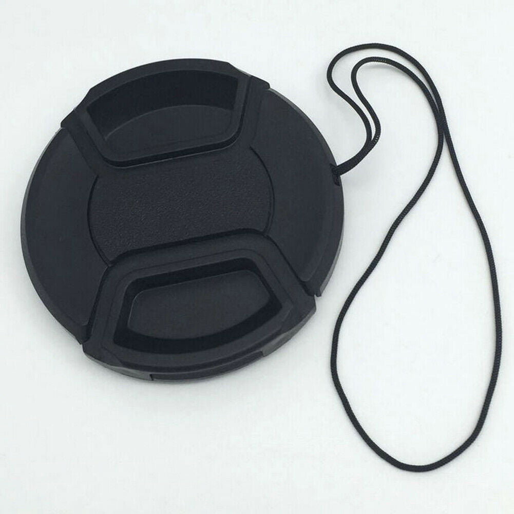 49mm Durable Front Lens  Hood Cover Snap-on With Rope for   Camera