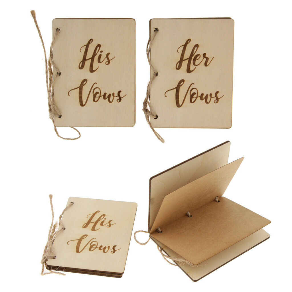 4pcs Fashion Wedding Vows Booklets His Her Vows Book Ceremony Supplier
