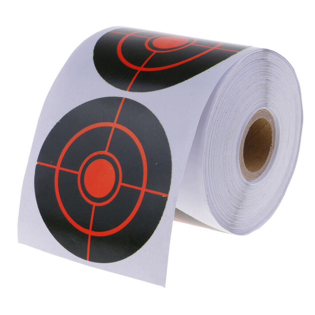 250pcs 5cm/2inch Adhesive Paper Targets Roll Stickers For Shooting Practice