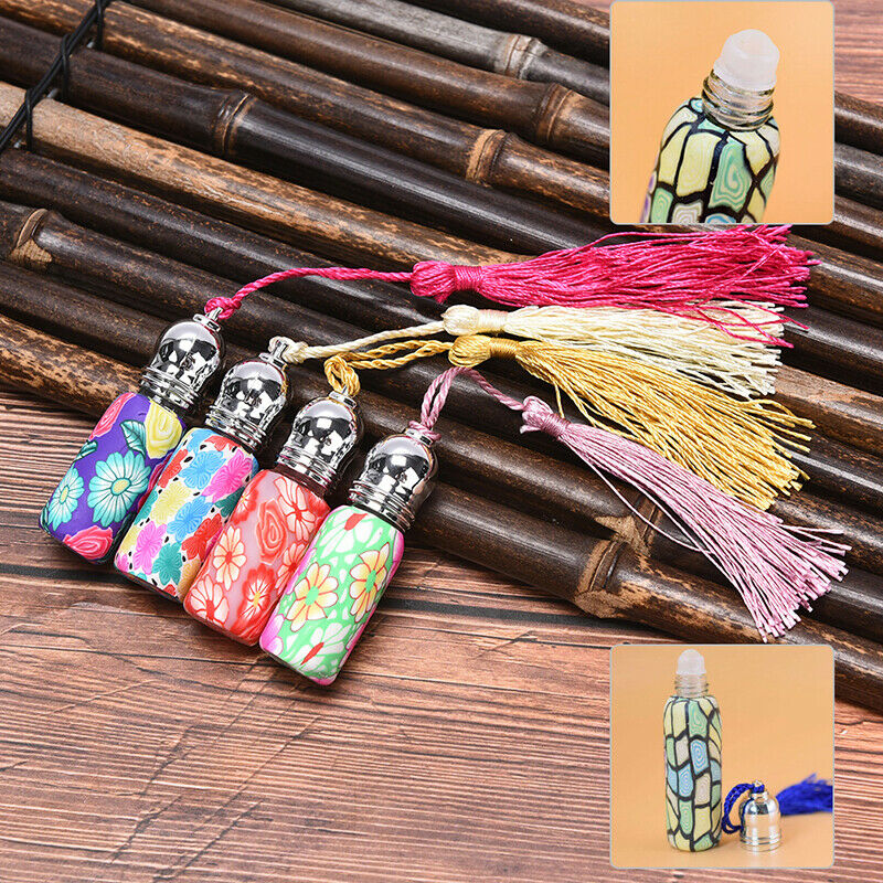 6ml Roll On Perfume Bottles Polymer Glass Bottle Refillable with Roller Ball XC