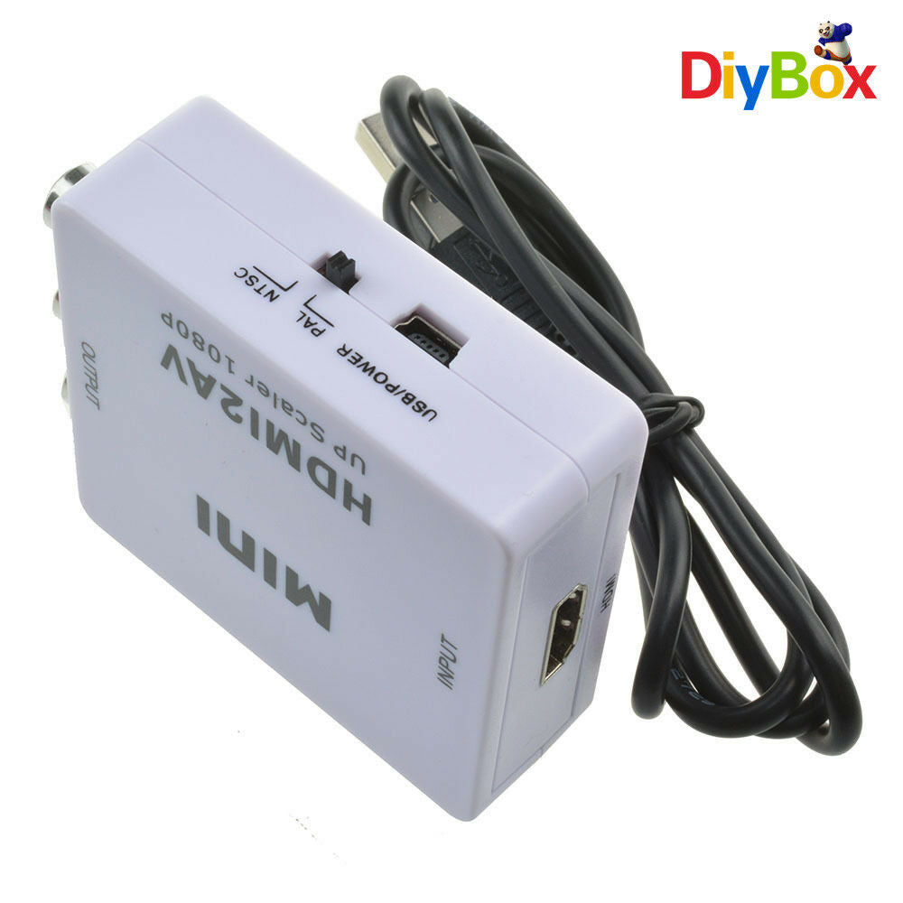 For HDTV Mini Composite 1080P HDMI to RCA Audio Video AV CVBS Adapter Converter