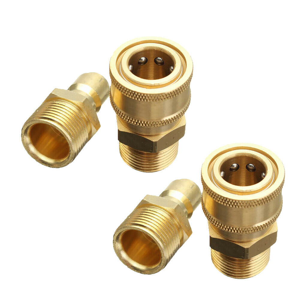 2pairs   Fast Release Coupler 3/8" M22 Pressure Washer Pipe Fitting