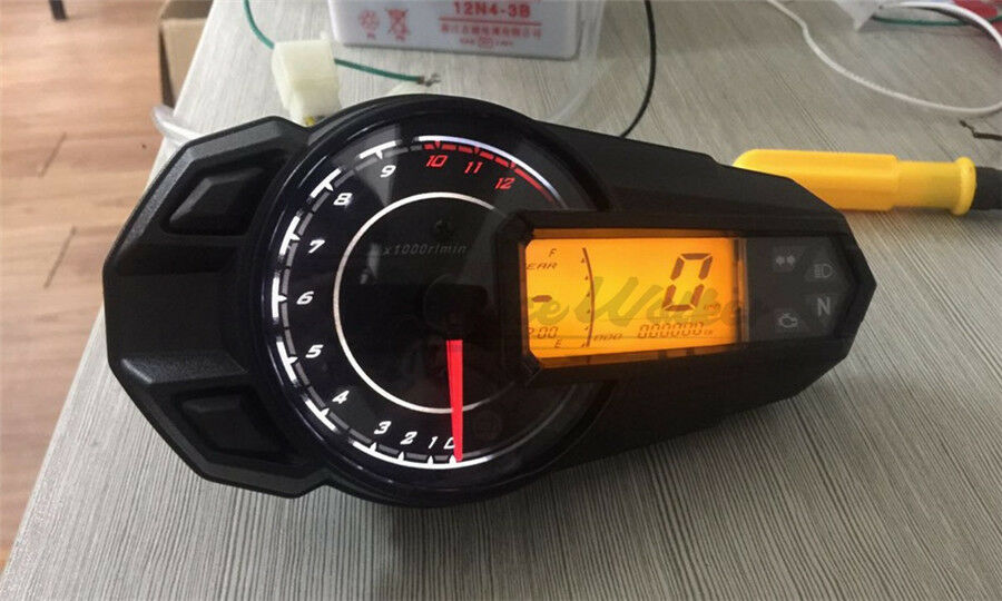 Super Clear LED Background Display Motorcycle Integrated Meter Gauge Waterproof