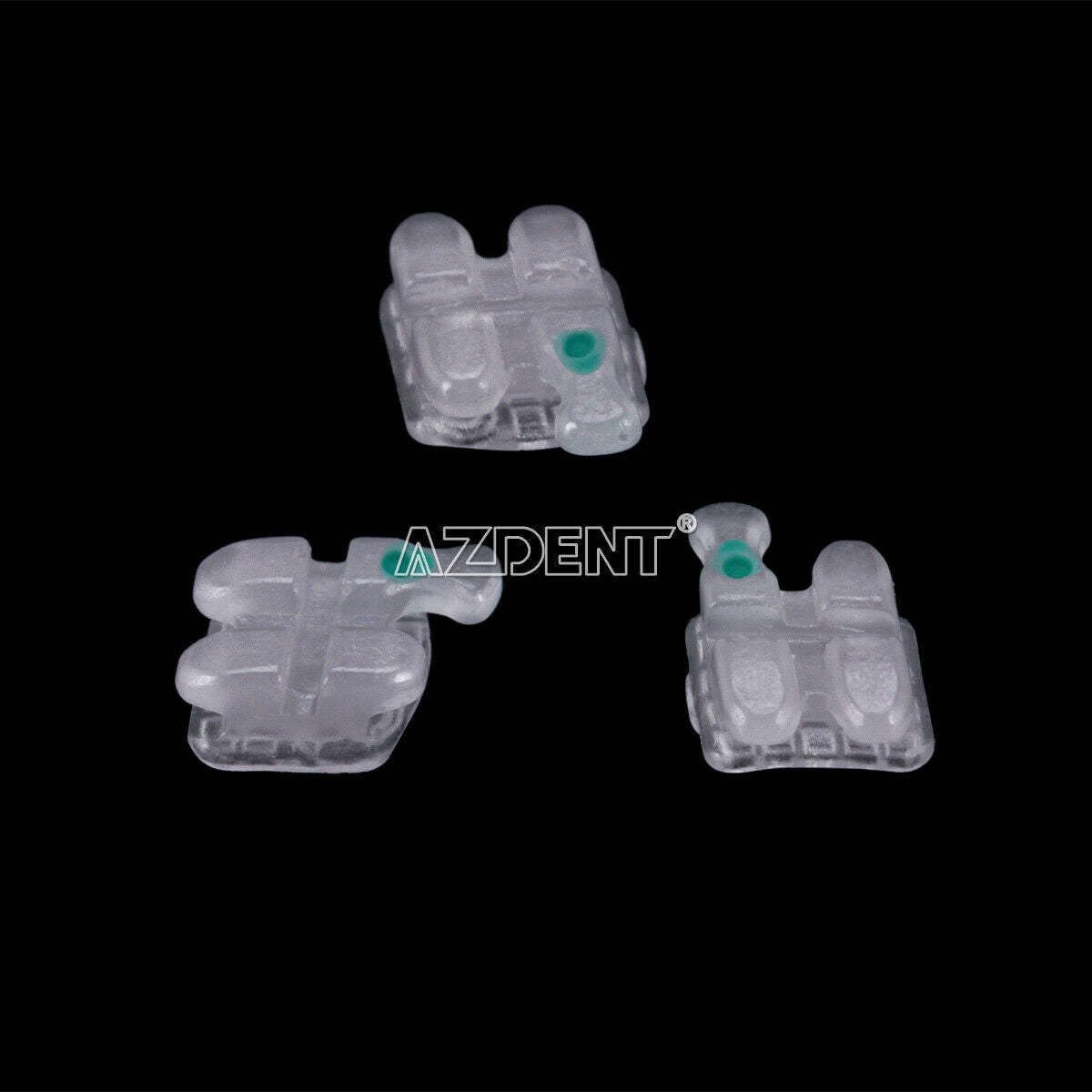 20X AZDENT Dental Orthodontic Ceramic Brackets Braces Roth.022 Hooks 3 4 5