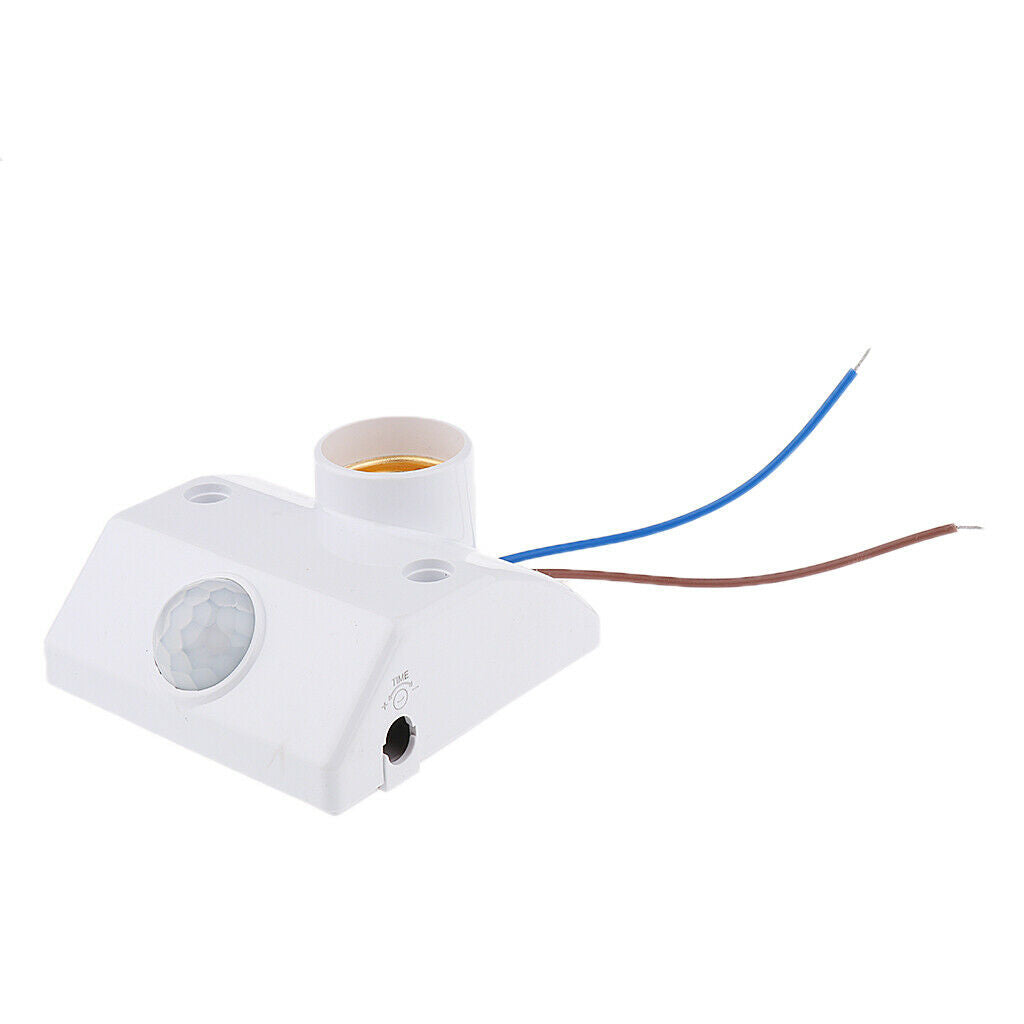 Infrared Motion Sensor Activated Light with E27 Lamp Bulb Socket Base