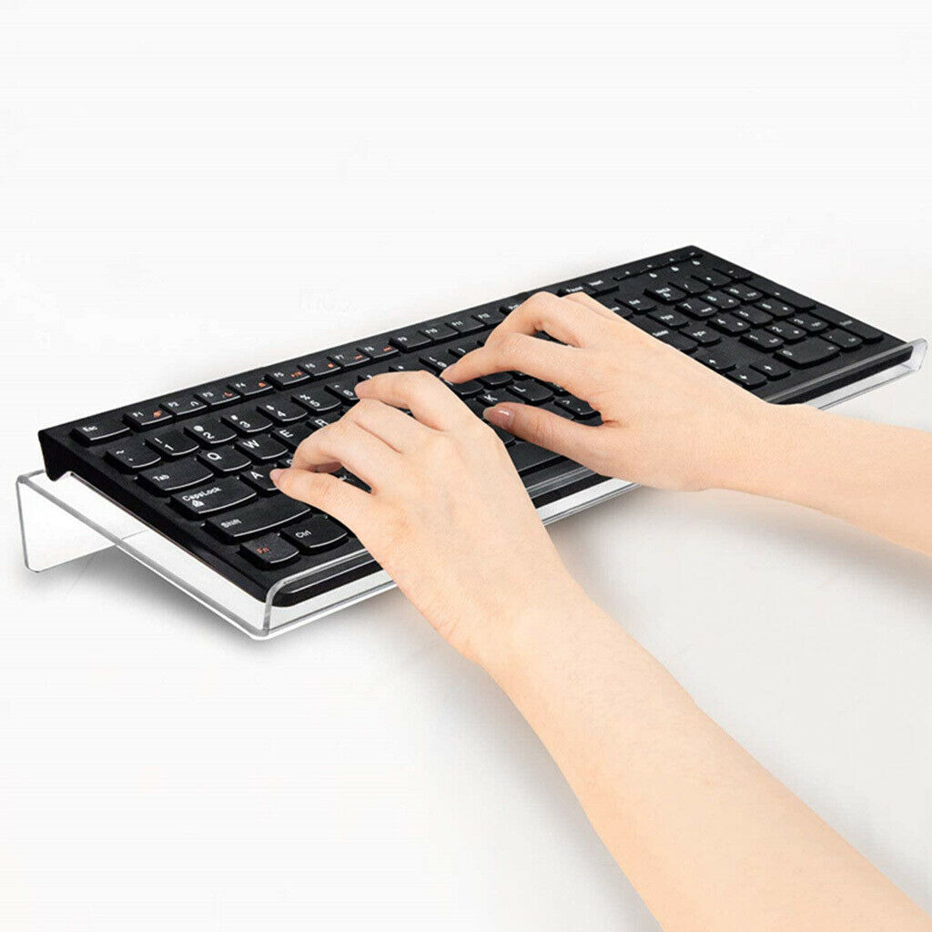 Acrylic Computer Tilted Keyboard Stand for Office School Upgraded Version
