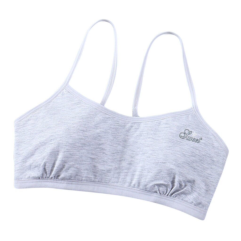 3 Pack Girl Soft Breathable Bra No Rims Training Vest Seamless Puberty Bra