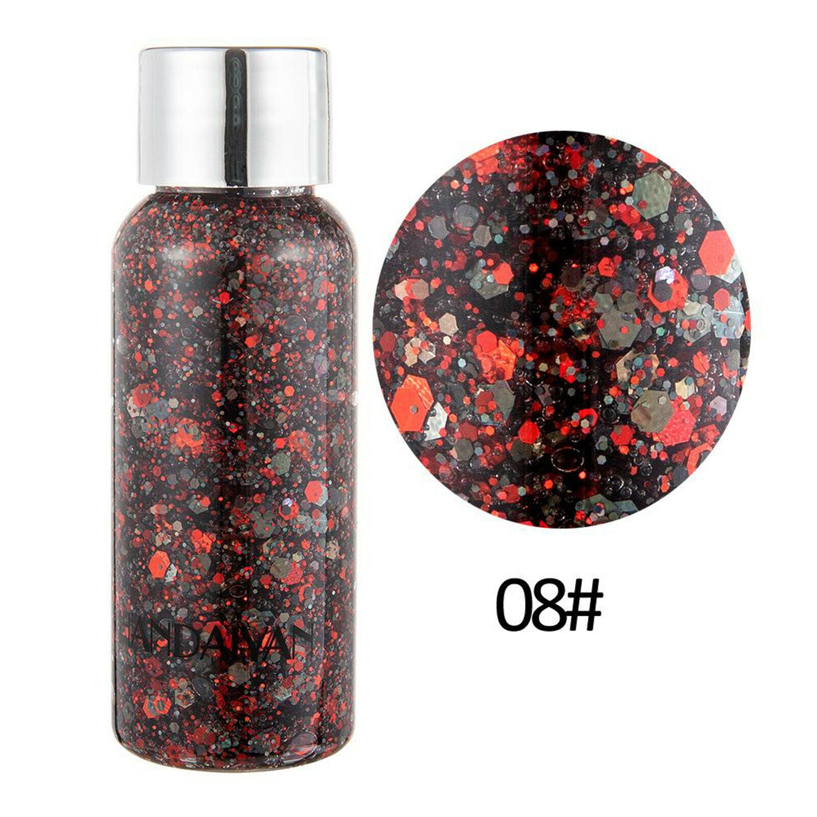 Cosmetic Chunky Glitter Gel Body Eyeshadow Lips Hair Makeup Decoration 35g 8