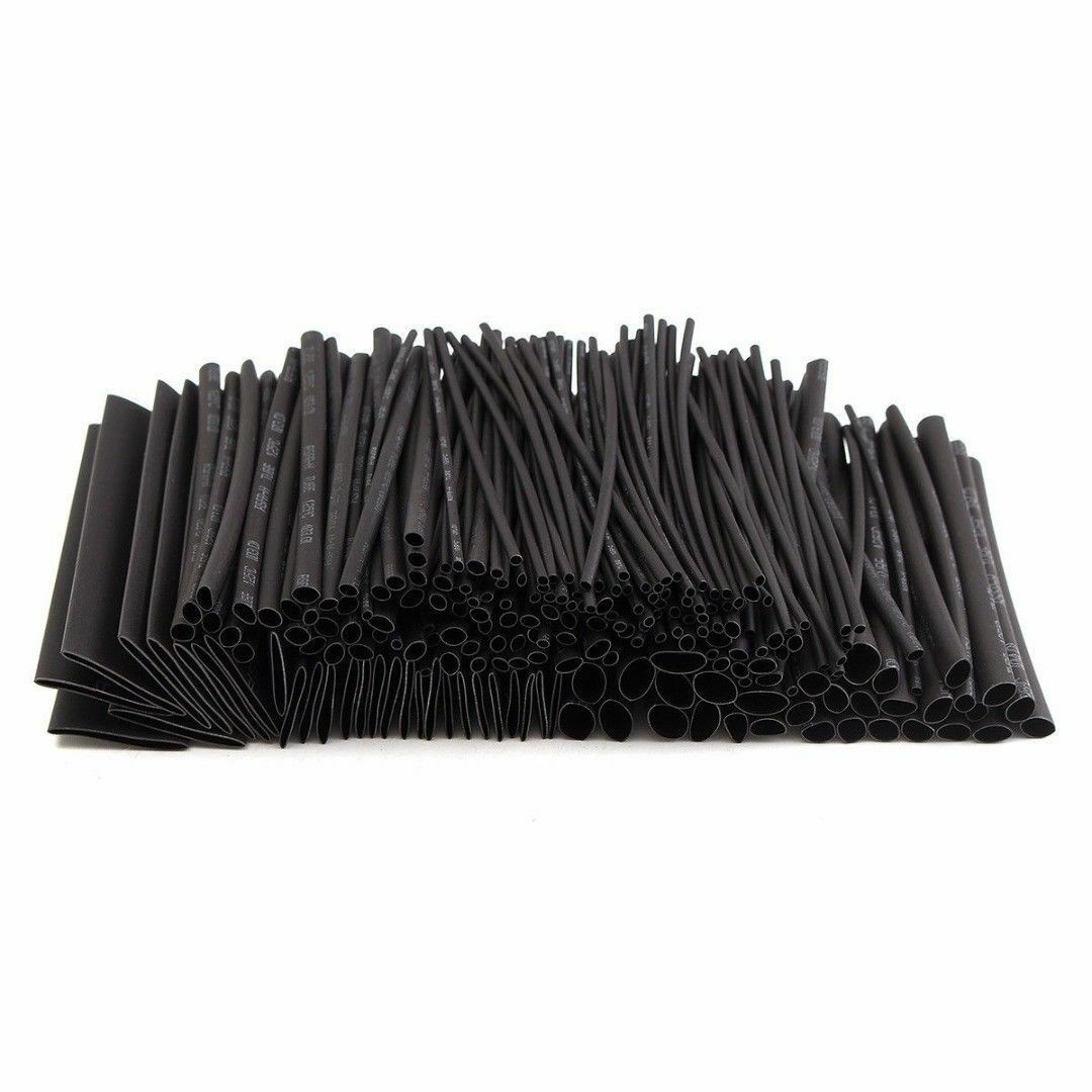 218pcs Black Glue Weatherproof Heat Shrink Sleeving Tubing Tube Assortment Kit