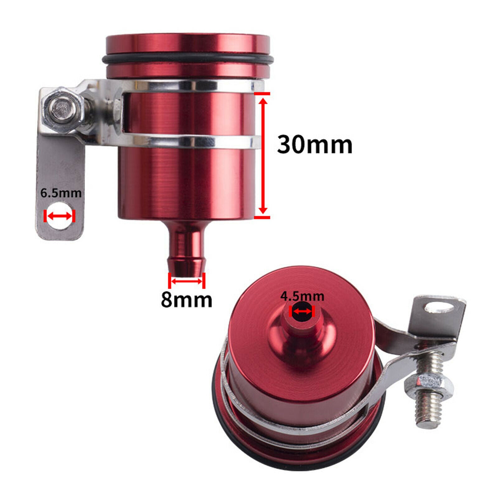 Motorcycle Brake Reservoir Universal Parts Fit for Kawasaki for Yamaha Red