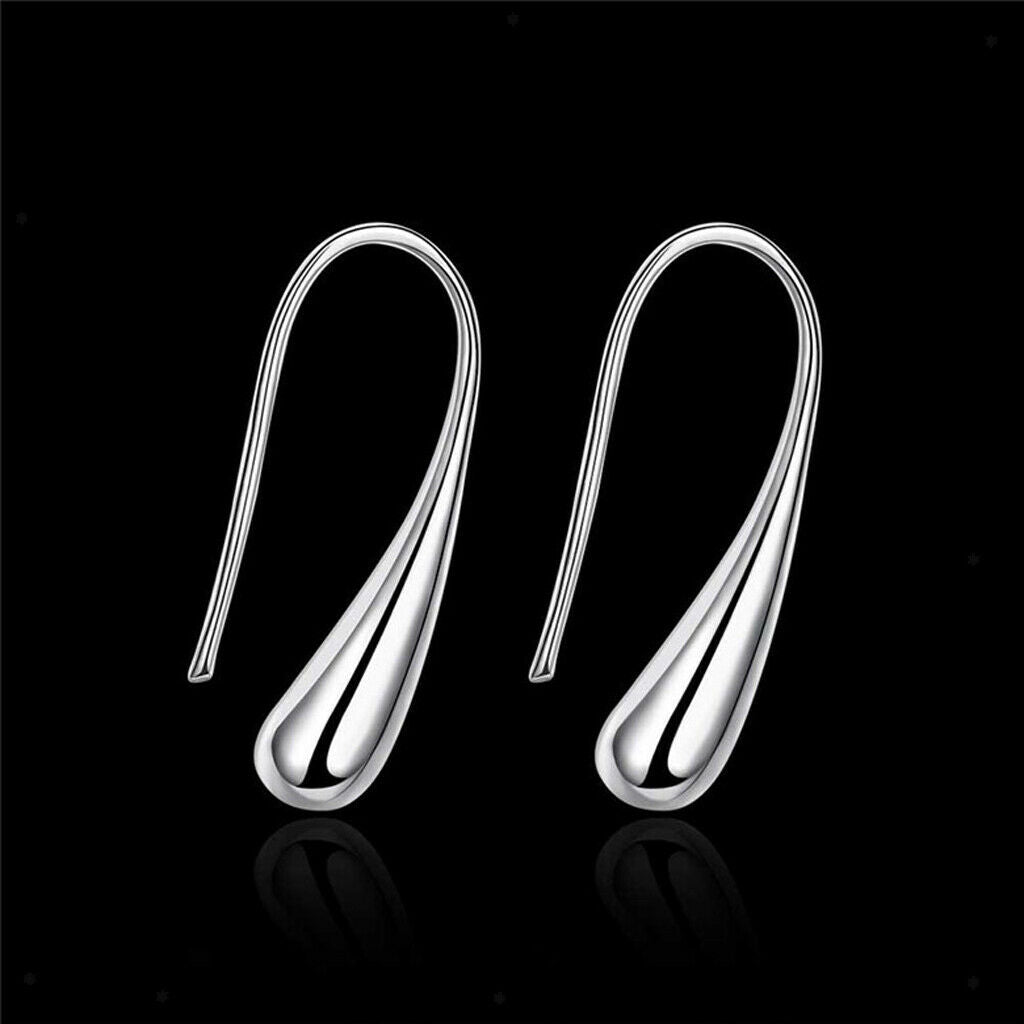 Simple Waterdrop Pendant Earrings Dangle Hook Women's Jewellery Ornament