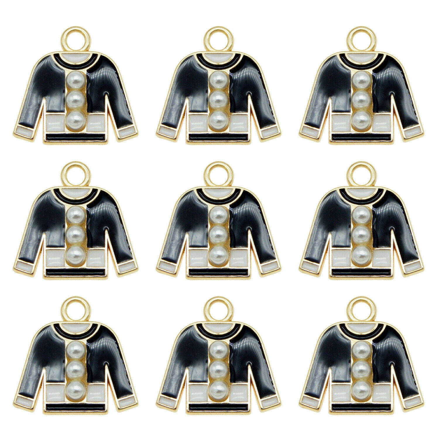 15PCS/Lot Colorful Enamel Costume Clothes Pendant Charms for Bracelet Necklace