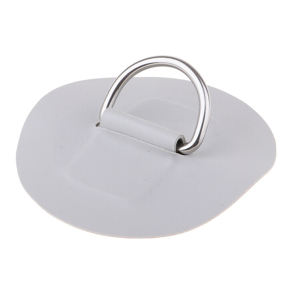 4 Pieces Stainless Steel D-ring Patch for Inflatable Boat Dinghy Kayak 7cm