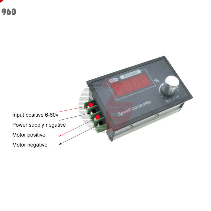 Intelligent PWM Motor Speed Controller Encoder Knob DC6-48V Frequency Adjustable