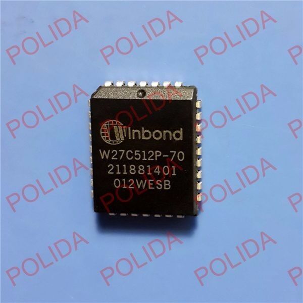 5PCS EEPROM IC WINBOND PLCC-32 W27C512P-70