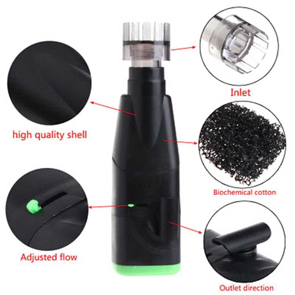Aquarium Surface Oil Skimmer Fish Tank Pump Filter 300L/H Remover Adjustabl Rf