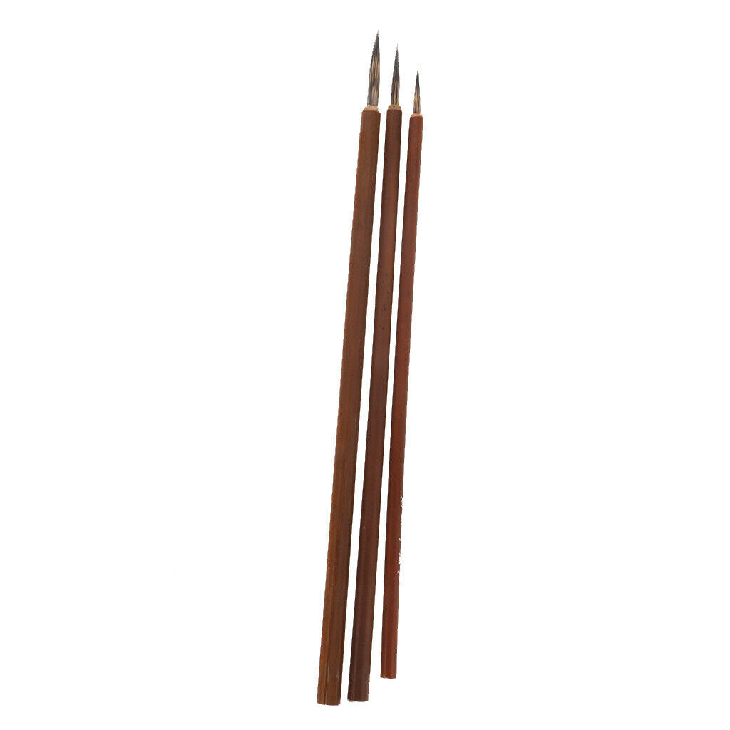 3 Pcs Rat Whisker Brushes Painting Brush Line Drawing Pen In Assorted Sizes