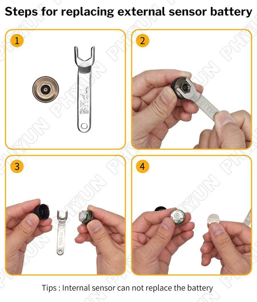 For Android Radio TPMS Tire Pressure Monitoring System w/ 5Pcs External Sensor