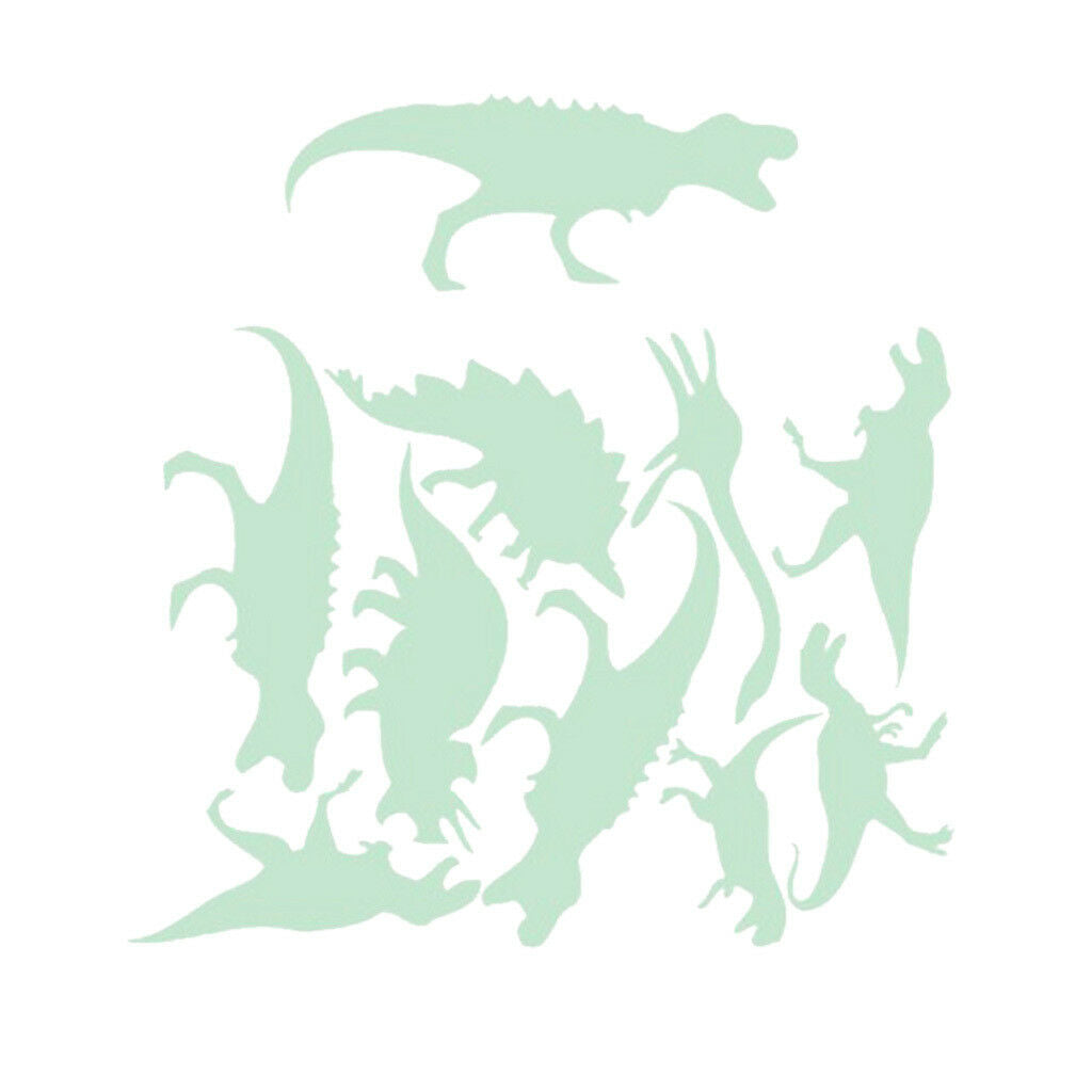 9 Pieces Dinosaur Glow In The Dark Ceiling Wall Art Fun Luminous Stickers
