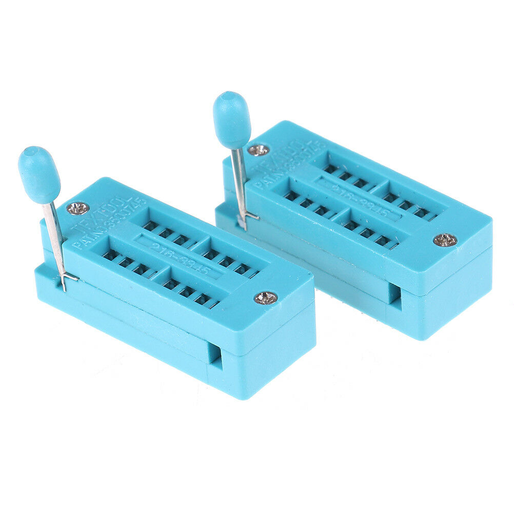 2Pcs 16P Pin 2.54mm green DIP test universal ZIF IC socket welding typ.l8