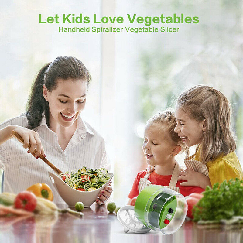 Handheld Spiralizer Vegetable Slicer 4 in 1 Adjustable Spiral Grater CutterJ Tt
