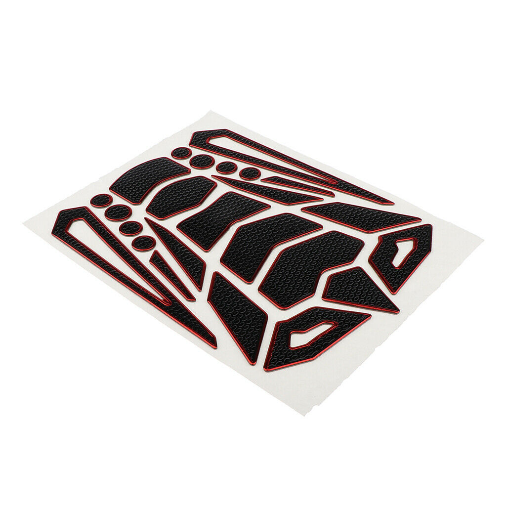 Anti-Slip Tank Pad Knee Protectors Gas Tank Stickers for Motorcycle Red