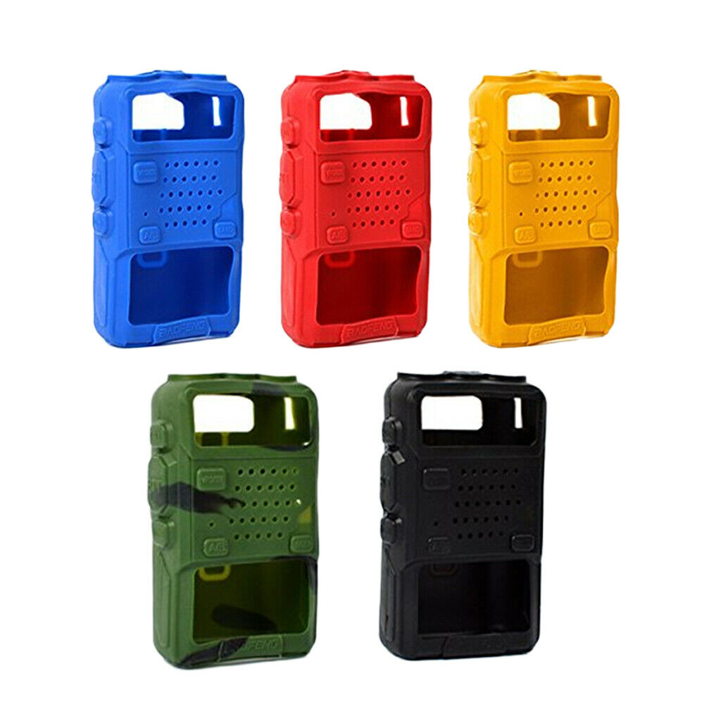 Prettyia 5x Silicone Cover Shell for   UV5R UV-5RA UV-5RB UV-5RC
