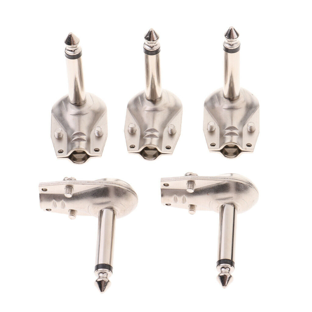 8pcs  6.35mm Guitar Amplifier Microphone Male Connector Plug