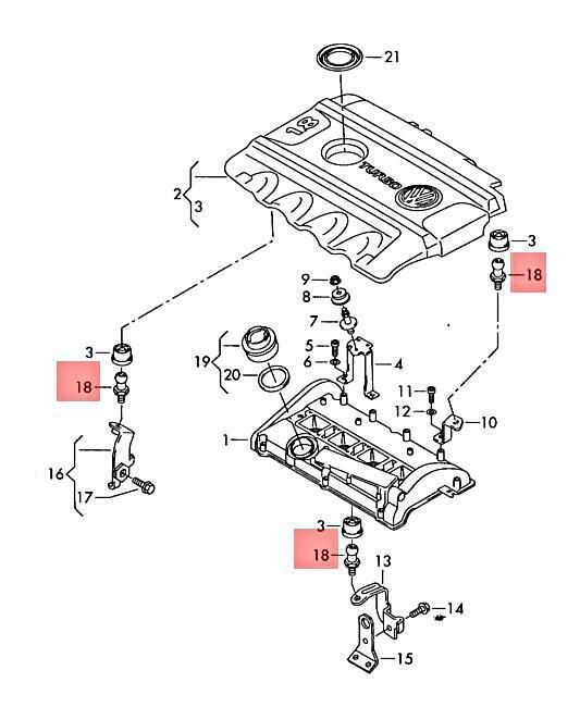 Ball Head VW AUDI Beetle Convertible Golf R32 GTI Rabbit Jetta Wagon 06A103951