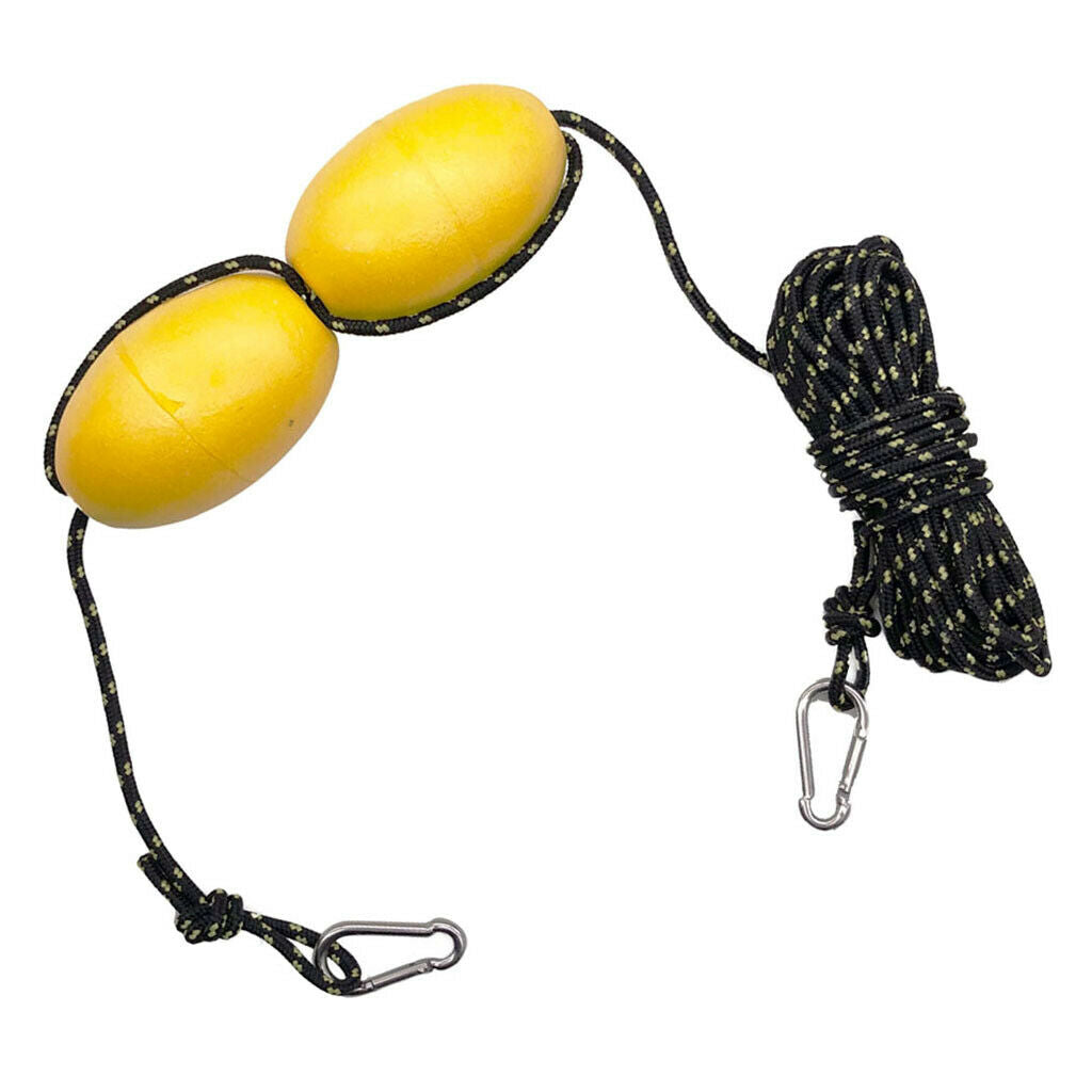 Outdoor Canoe Kayak Anchor Float Rope Buoy Throw Line with Clip & Nylon Cord