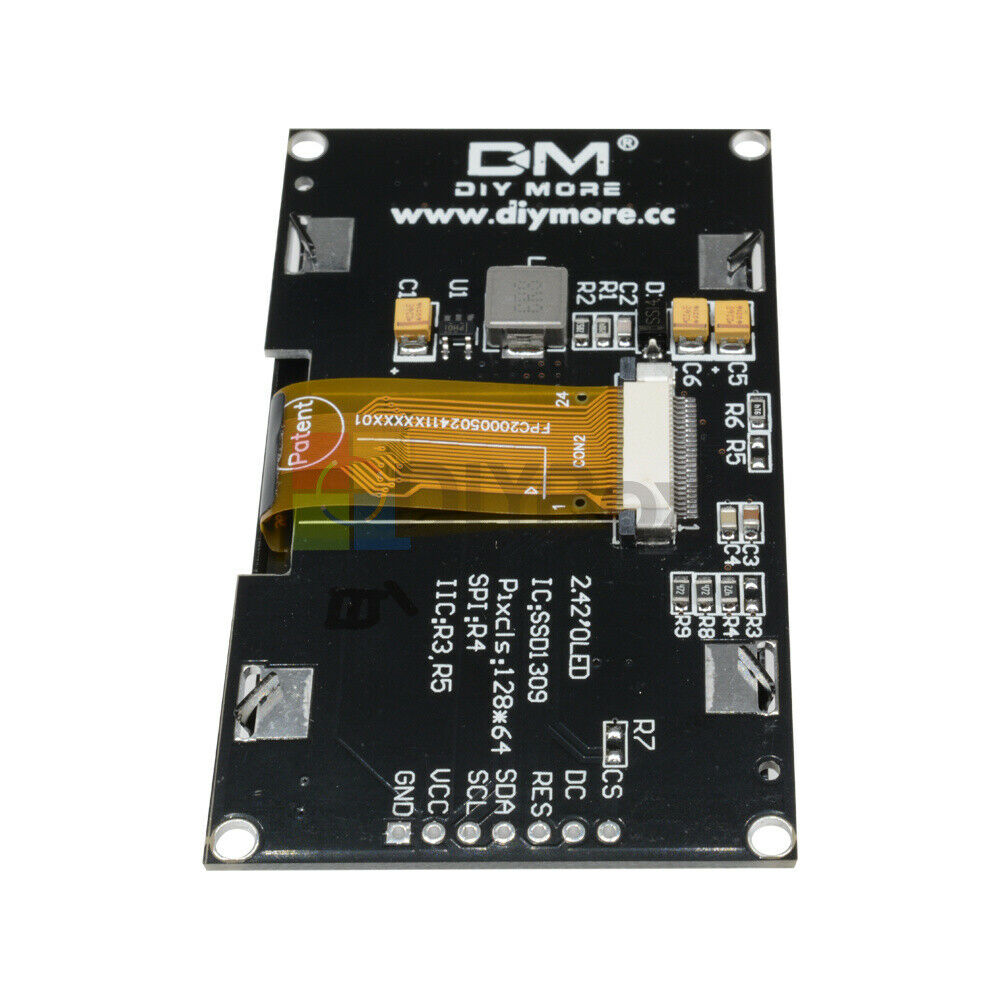 2.42" inch OLED Display SSD1309 Module 128x64 SPI/IIC Port White For Arduino C51