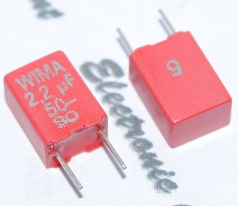 4pcs - WIMA MKS2 2.2uF (2,2µF) 50V 5% pitch:5mm Capacitor MKS2B042201F00JSSD