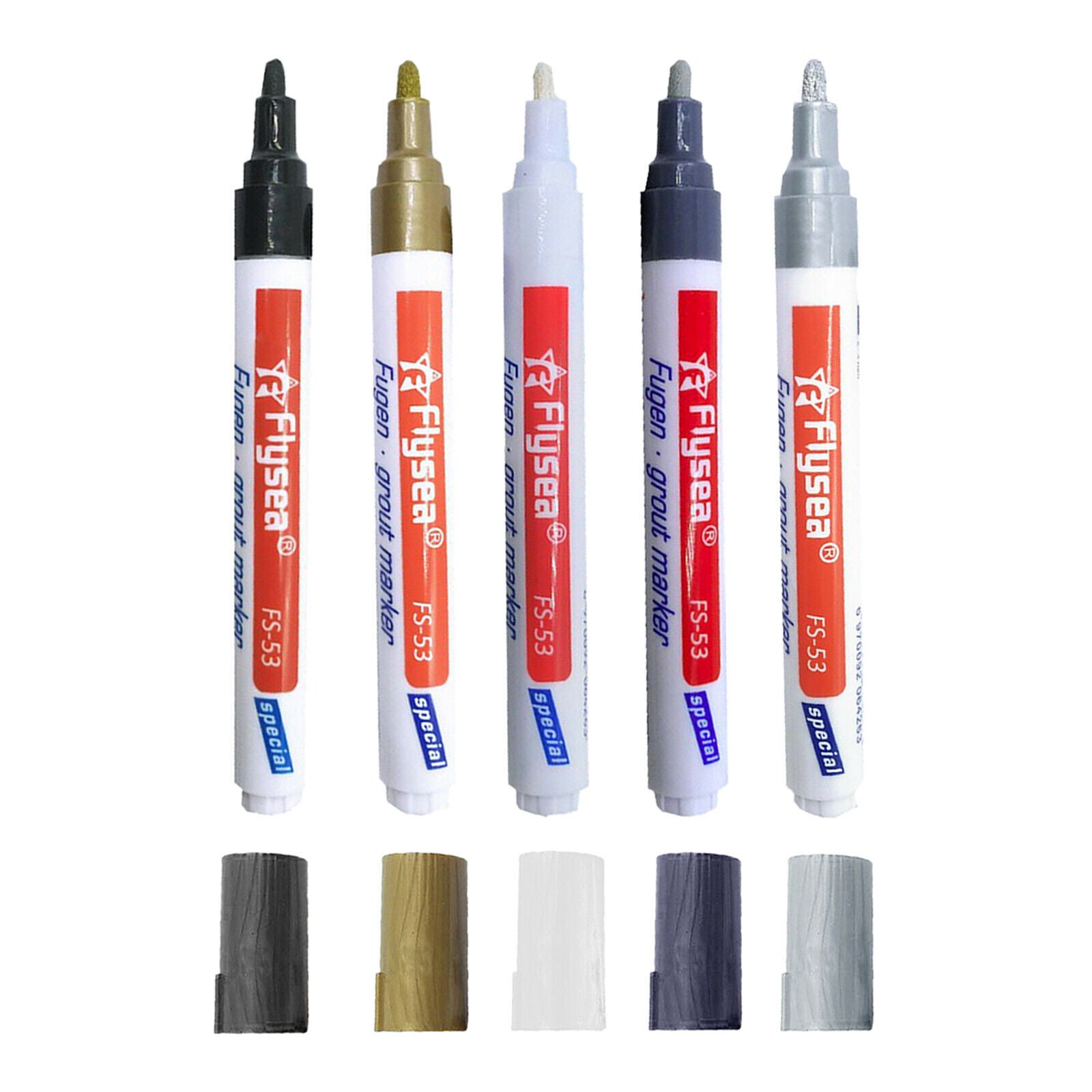 5x Tile Grout Marker Bathroom Kitchen Wall Floor Repair Colorfast Line Pen