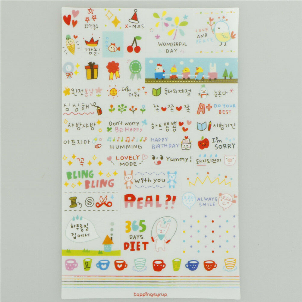 6X/set Simple Life Stickers For DIY Scrapbooking Planner Cardmaking Journa.l8