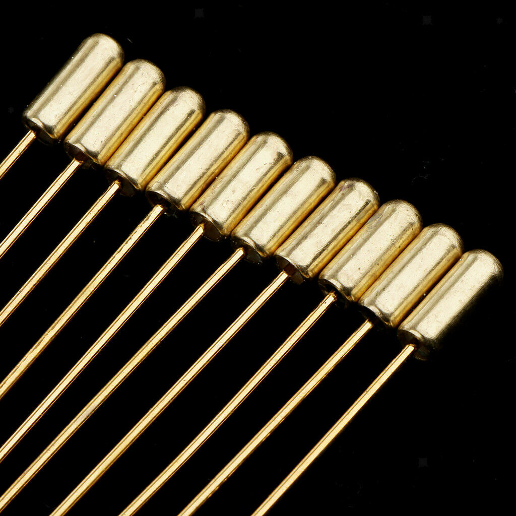 10 Packs 7.1cm Brooch DIY Findings Pin Flat Pad Stopper Sets Jewellery DIY