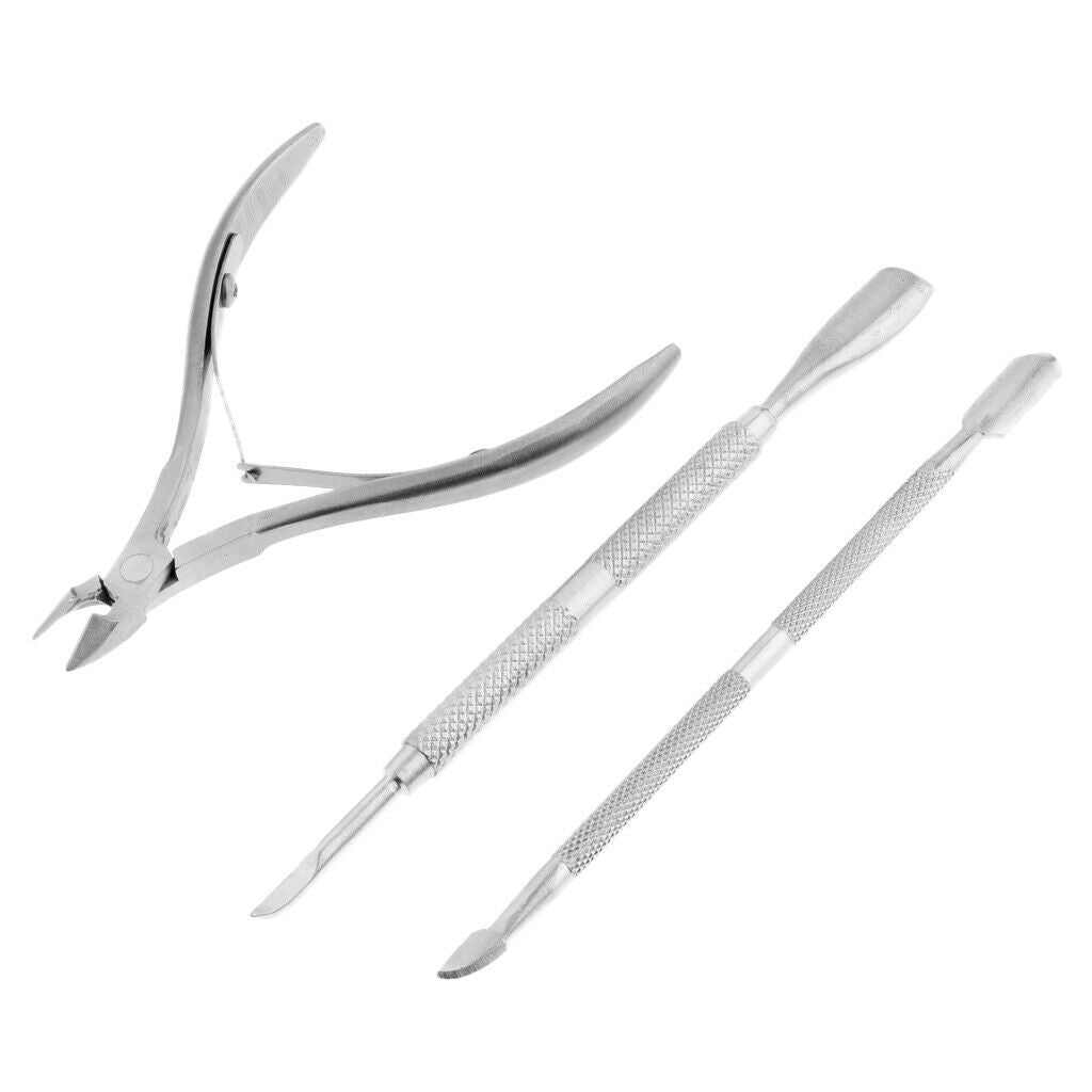 Cuticle Remover Nai Cuticle Spoon Pusher Remover Cutter Nipper Clipper Set