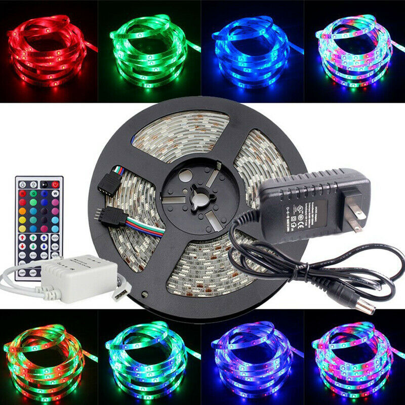 5M 300LED Strip Light SMD 3528 RGB/White Flexible + Remote Control +Power Supply