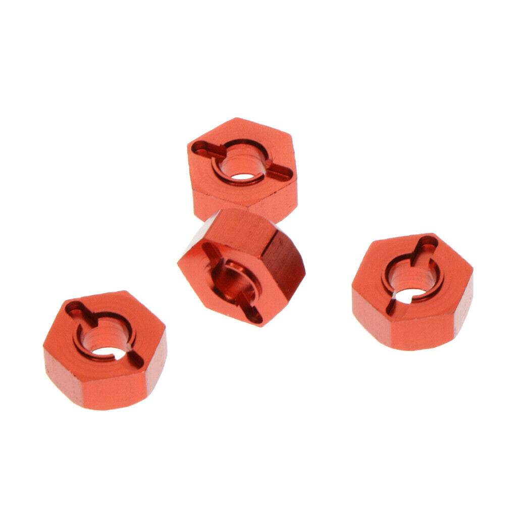 4pcs 1/18 Upgraded Accessories Wheel Hex Hub Adapter for RC Car Red