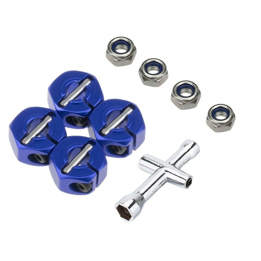 12mm Hex Wheel Hub Adapter Lock Nut Cross Wrench for Traxxas 1/10 Slash Rustler