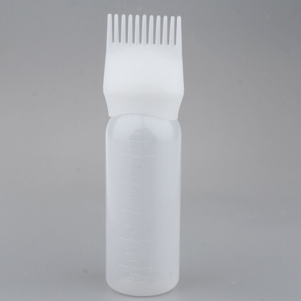 10Pcs 60ml Hair Dye Bottle Applicator Scalp Treatment Highlight Comb White