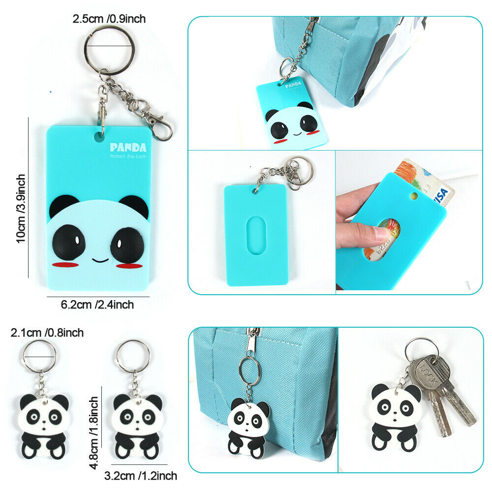 Panda Lunch Tote Bag Insulated Lunch Carrying Handbag Storage Box with key Ring