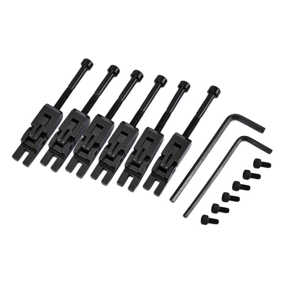 Double Locking Guitar Bridge Bridge 6 Adjustable Saddles Bridge for String Parts