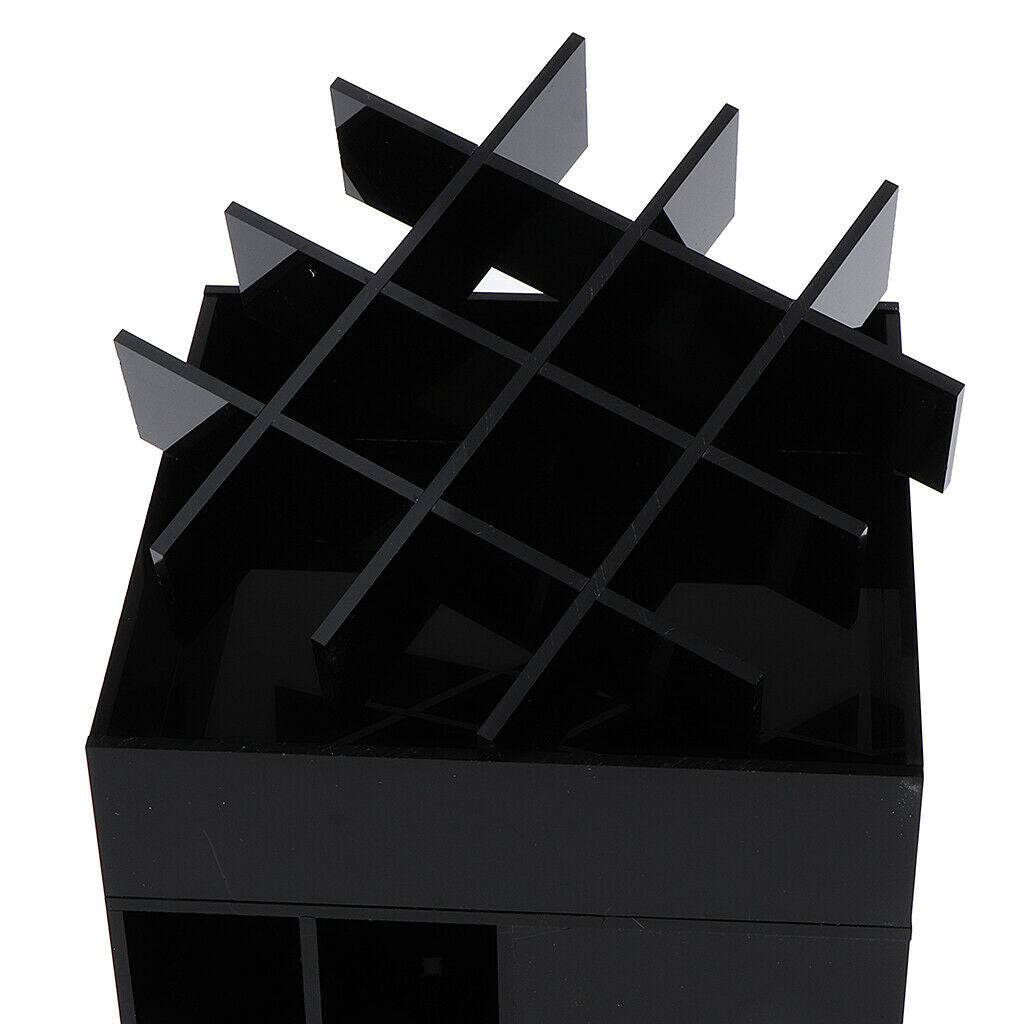360 Rotating Acrylic Lipstick Tower Display Rack Lip Gloss Organizer Black