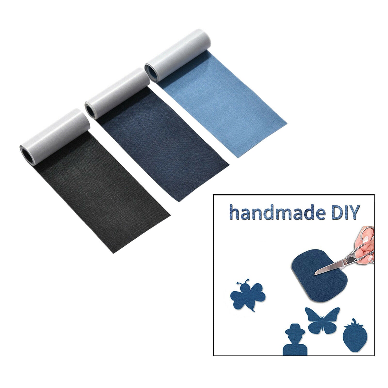 Denim Patches Repair Self-Adhesive Protable Multicolor for Jackets Children